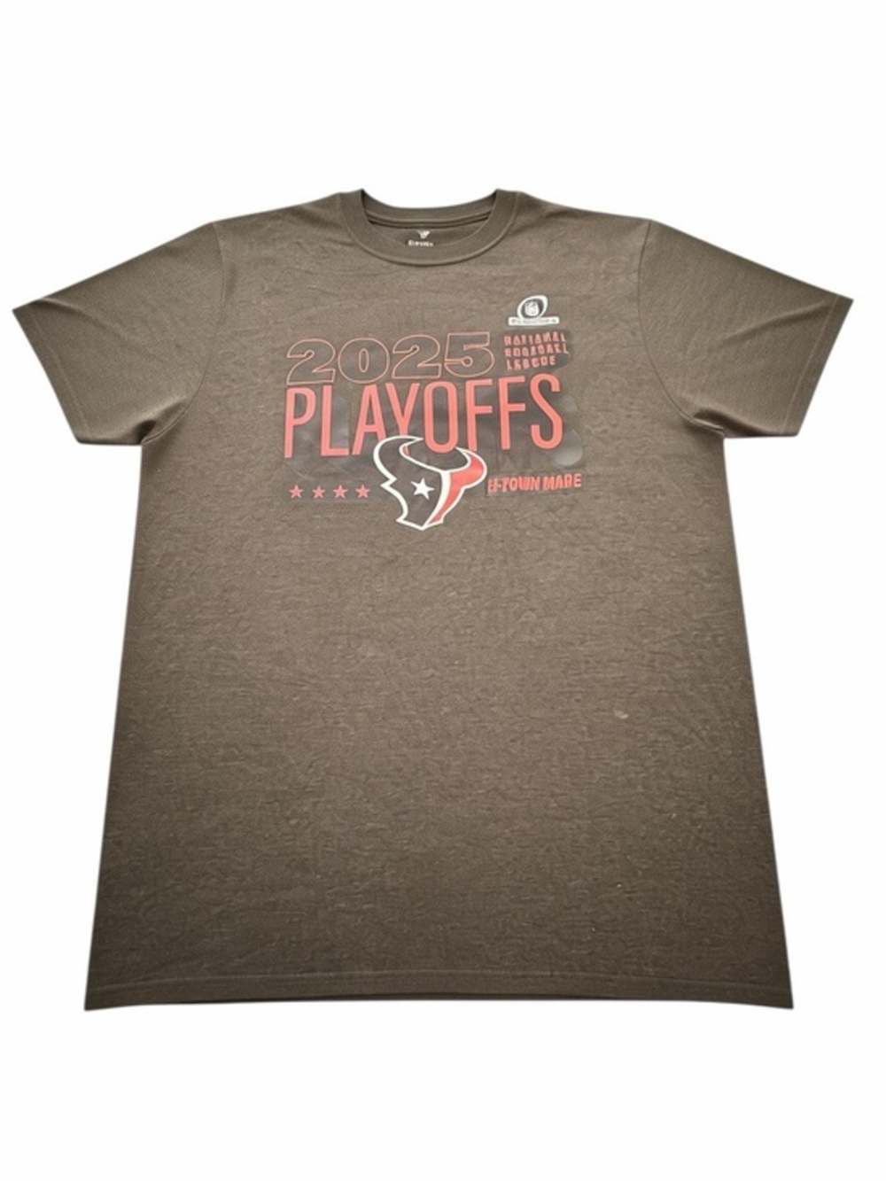 Fanatics Houston Texans 2025 Playoffs Tee Mens Large Charcoal Gray NFL Football